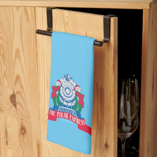 The Polar Express | Elves Standing By Train Tea Towel (Thirds Fold)