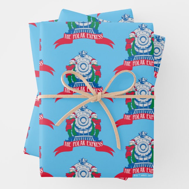 The Polar Express | Elves Standing By Train Wrapping Paper Sheet (In situ)