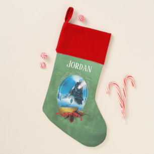 The Polar Express   Holiday Framed Train Arrival Christmas Stocking