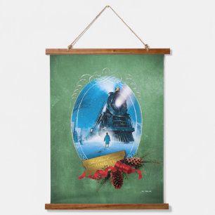 The Polar Express   Holiday Framed Train Arrival Hanging Tapestry