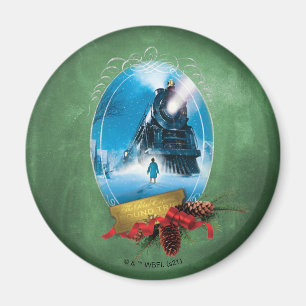 The Polar Express   Holiday Framed Train Arrival Magnet