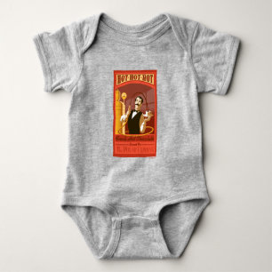 The Polar Express Hot Chocolate Vintage Art Baby Bodysuit