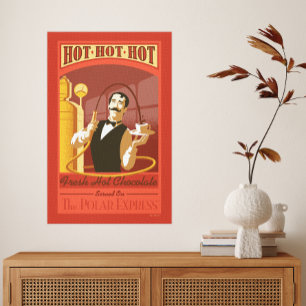 The Polar Express   Hot Chocolate Vintage Art Canvas Print