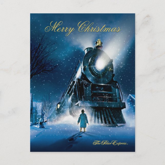 The Polar Express | Merry Christmas Holiday Postcard (Front)