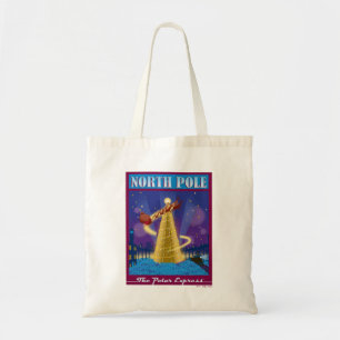 The Polar Express   North Pole Vintage Travel Art Tote Bag