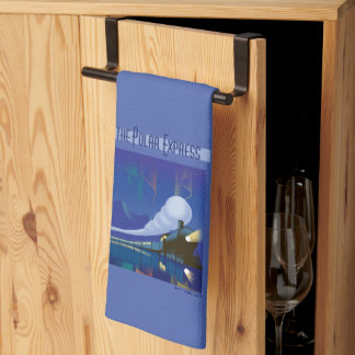 The Polar Express | Northern Lights Vintage Travel Tea Towel