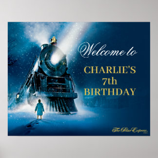 The Polar Express Pajama Birthday Welcome Sign