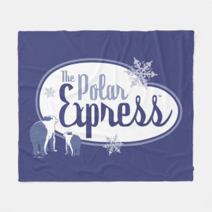 The Polar Express   Polar Bears Retro Graphic Fleece Blanket