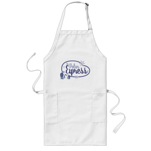 The Polar Express | Polar Bears Retro Graphic Long Apron (Front)