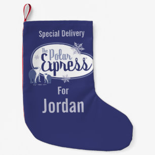 The Polar Express   Polar Bears Retro Graphic Small Christmas Stocking
