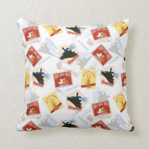 The Polar Express   Retro Sticker Pattern Cushion