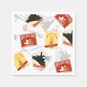 The Polar Express   Retro Sticker Pattern Napkin