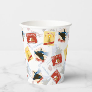 The Polar Express Retro Sticker Pattern Paper Cups