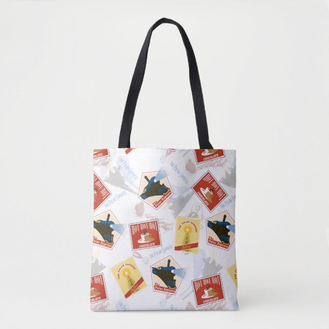 The Polar Express | Retro Sticker Pattern Tote Bag (Front)