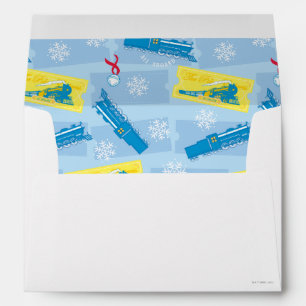 The Polar Express Retro Train & Ticket Pattern Envelope