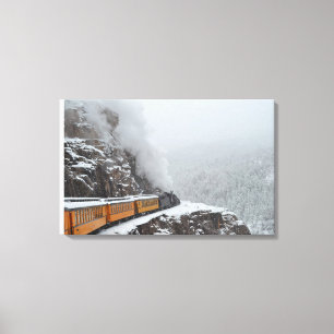 The Polar Express Rounds the Bend Canvas Print