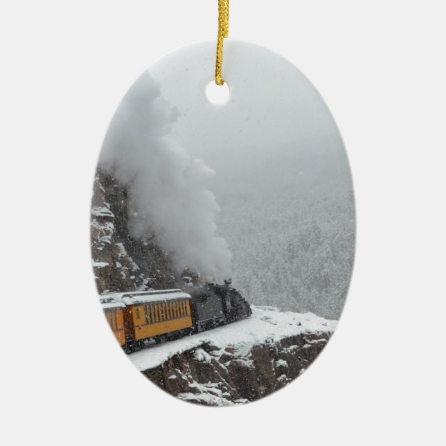The Polar Express Rounds the Bend Ceramic Tree Decoration (Front)
