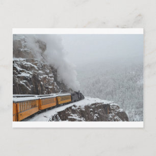 The Polar Express Rounds the Bend Postcard