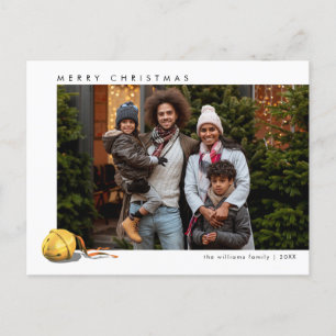 The Polar Express Sleigh Bell Christmas Photo Holiday Postcard