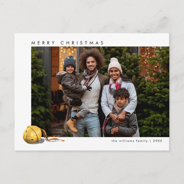 The Polar Express Sleigh Bell | Christmas Photo Holiday Postcard (Front)