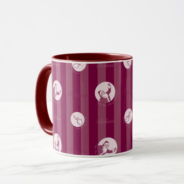The Polar Express | Striped Santa Claus Pattern Mug (Front Left)