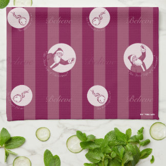 The Polar Express | Striped Santa Claus Pattern Tea Towel