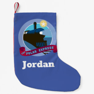 The Polar Express   Vintage Train Badge Small Christmas Stocking
