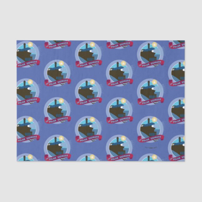 The Polar Express | Vintage Train Badge Tissue Paper (Front)