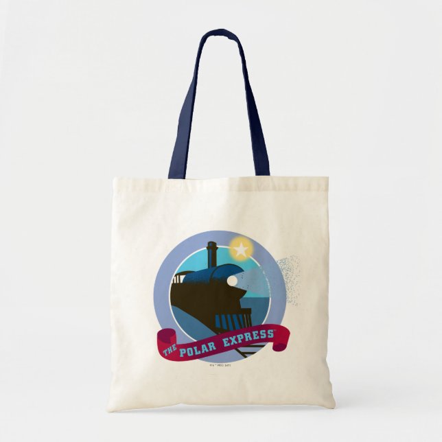 The Polar Express | Vintage Train Badge Tote Bag (Front)