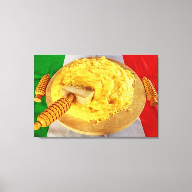 The Polenta A Typical Recipe on  Canvas Print (Front)