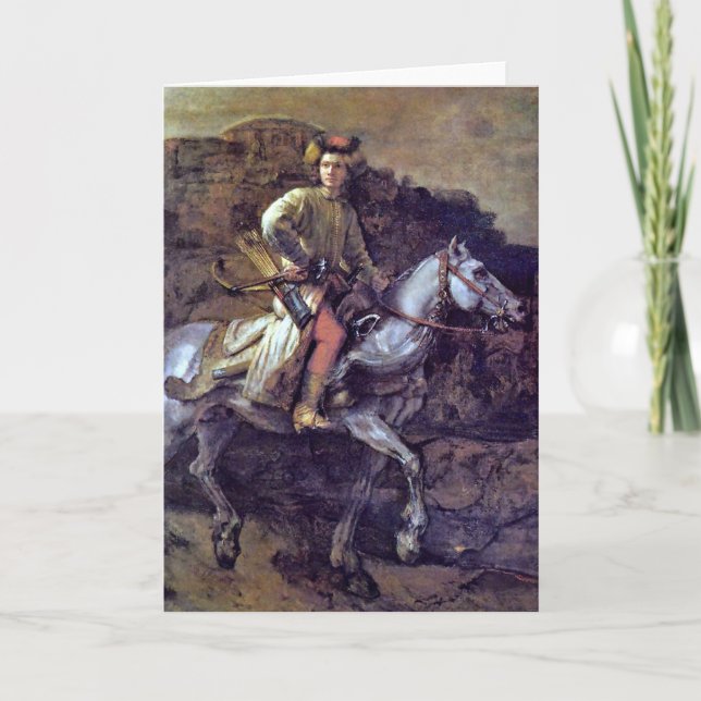 The Polish Rider By Rembrandt Van Rijn Card (Front)