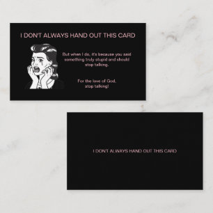 The Polite Way to Say "Think Before You Speak" Calling Card