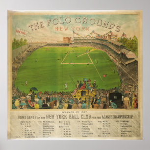 The Polo Grounds Baseball Stadium in 1887 Poster