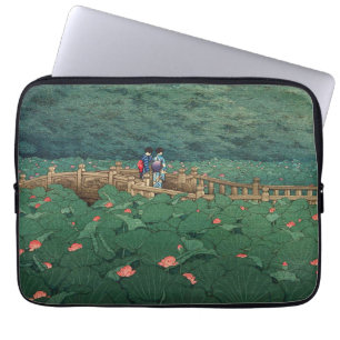 The Pond at Benten Shrine in Shiba Kawase Hasui Laptop Sleeve