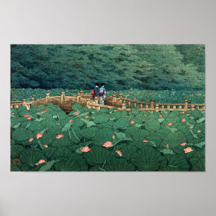 The Pond at Benten Shrine in Shiba Poster