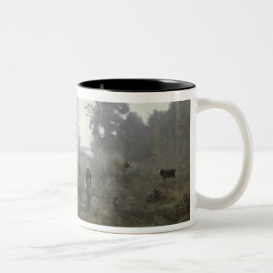 The pond at Ville d'Avray, 1868 (oil on canvas) Two-Tone Coffee Mug