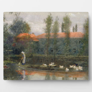 The Pond of William Morris Works at Merton Abbey ( Plaque