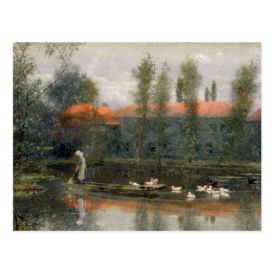 The Pond of William Morris Works at Merton Abbey ( Postcard
