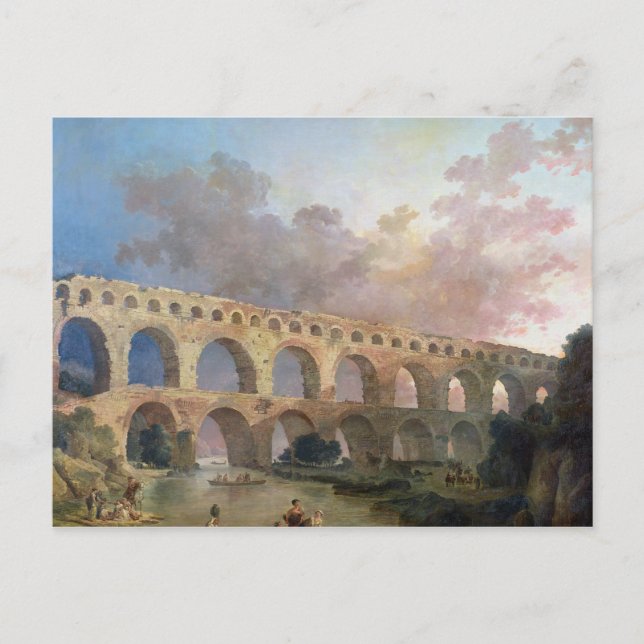 The Pont du Gard, Nimes, c.1786 Postcard (Front)