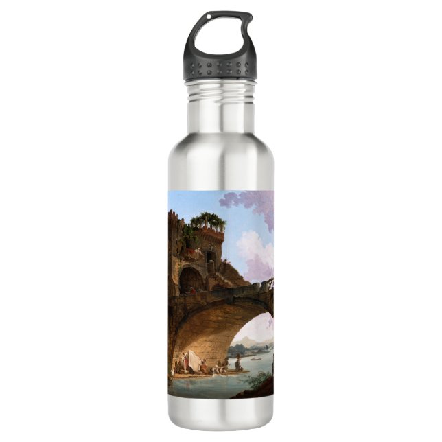 The Ponte Salario by Hubert Robert 710 Ml Water Bottle (Front)