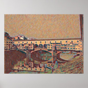 The Ponte Vecchio Card Poster