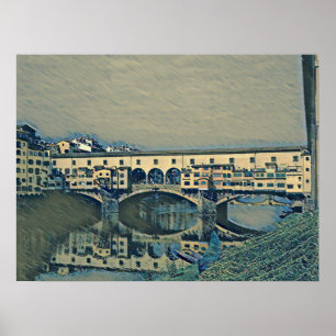 The Ponte Vecchio Card Poster