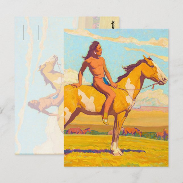 The Pony Boy, 1920 by Maynard Dixon Postcard (Front/Back)