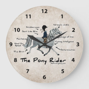 The Pony Rider Large Clock