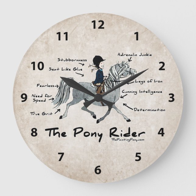 The Pony Rider Large Clock (Front)