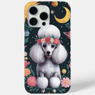 The Poodle – Whimsical Floral Crown and Celestial iPhone 15 Pro Max Case