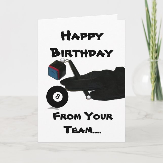 The Pool Glove Card (Front)