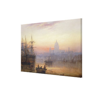 The Pool of London at Sundown, 1876 Canvas Print