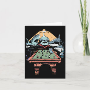 The Pool Sharks Funny Vintage Painting Parody Card
