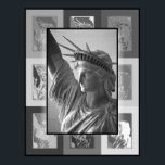 The Pop Art Lady Liberty Poster<br><div class="desc">We kept the Pop Art images,  which reflect the central portrait,  in black and white to create harmony. P.S. French sculptor Bartholdi,  who created the statue,  based the face of Liberty upon that of his mother!</div>